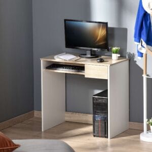 Homcom Compact Computer Table Oak