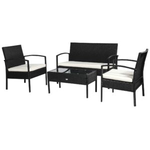 Outsunny Rattan Garden Furniture Set