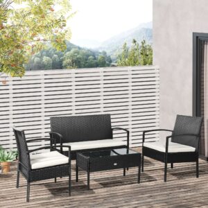 Outsunny Rattan Garden Furniture Set
