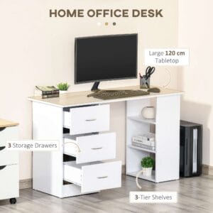 Computer Desk PC Workstation White