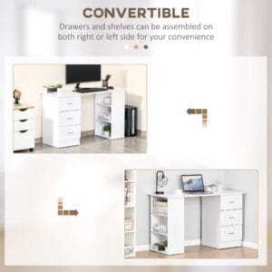 Computer Desk PC Workstation White