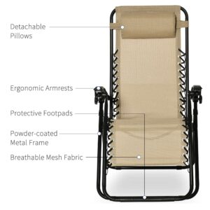 Outsunny 3pc Zero Gravity Chairs Sun Loungers Outsunny 3pc Zero Gravity Chairs Sun Loungers