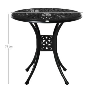 Outsunny 78cm Round Garden Table