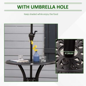 Outsunny 78cm Round Garden Table