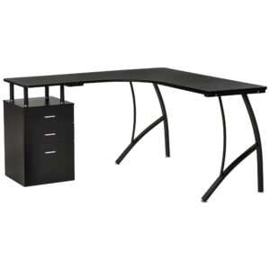 Homcom L-Shaped Corner PC Desk