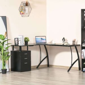 Homcom L-Shaped Corner PC Desk