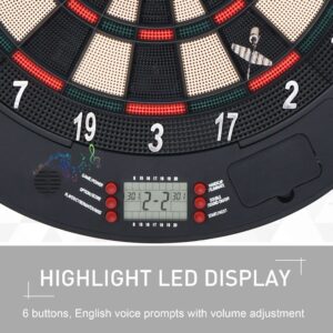 Electronic Dartboard Set w/ 6 Darts