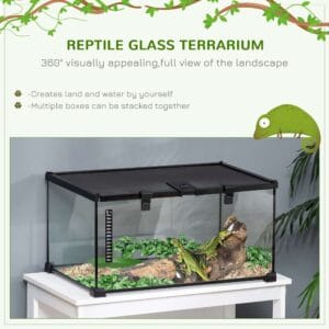 PawHut Glass Reptile Terrarium