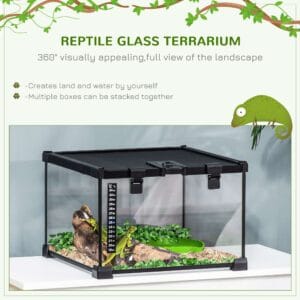Pawhut Glass Reptile Terrarium Pawhut Glass Reptile Terrarium