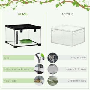 Pawhut Glass Reptile Terrarium Pawhut Glass Reptile Terrarium