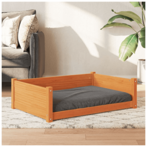 vidaXL Dog Bed Wax Solid Pine Wood