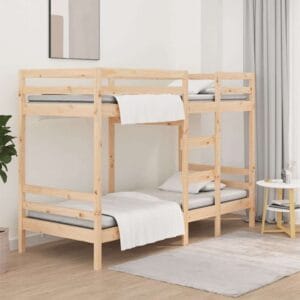 vidaXL Bunk Bed Solid Pine Wood