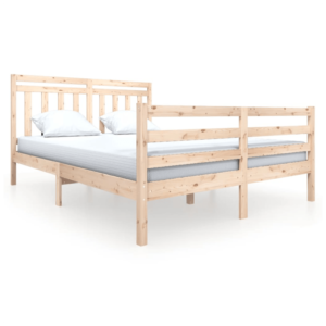 vidaXL Bed Frame Solid Pine Wood