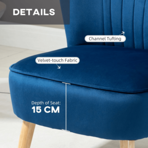 Homcom Velvet-Feel Accent Chair