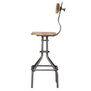 vidaXL 2pc Bar Chairs Solid Teak Wood