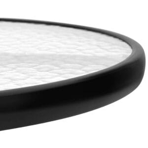 vidaXL Garden Table Black Ø60x70cm Steel