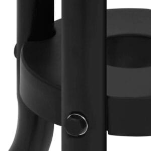 vidaXL Garden Table Black Ø60x70cm Steel