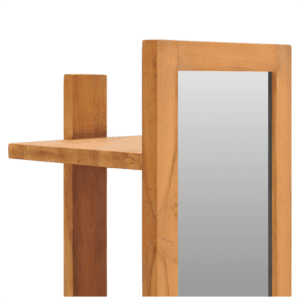 vidaXL Wall Mirror w/ Shelves Teak Wood