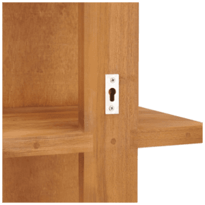 vidaXL Wall Mirror w/ Shelves Teak Wood