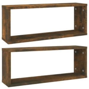 vidaXL Wall Cube Shelves Wood