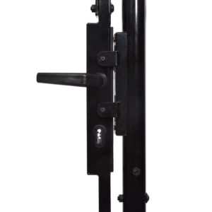 vidaXL Garden Gate Steel Black