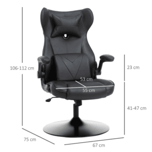 Vinsetto Gaming Chair w/ Swivel Pedestal