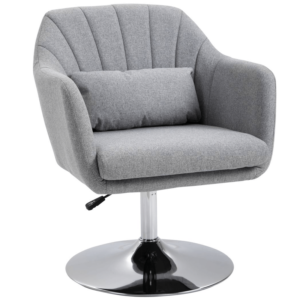 Homcom Retro Linen Swivel Tub Chair