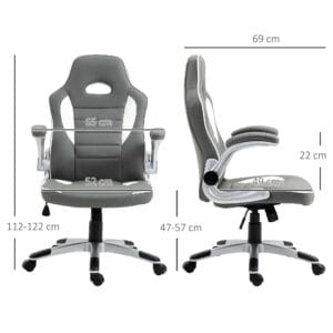 Vinsetto Racing Gaming Chair Grey