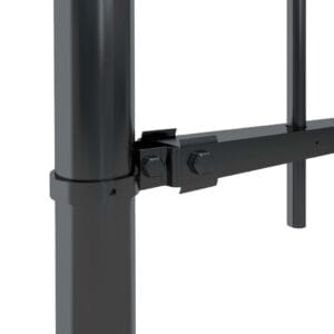 vidaXL Garden Fence w/ Spear Top Black
