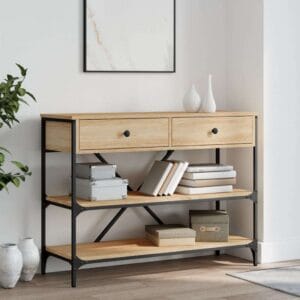 vidaXL Console Table w/ Drawers Wood