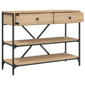 vidaXL Console Table w/ Drawers Wood