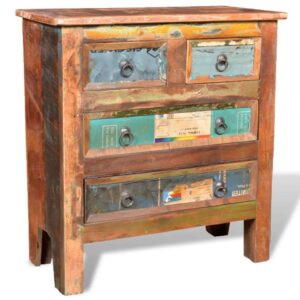 vidaXL 4 Drawer Cabinet Solid Wood