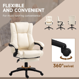 Vinsetto Executive Office Chair Cream