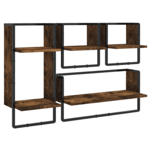 vidaXL 4pc Wall Shelf Set Engineered Wood