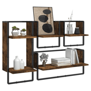 vidaXL 4pc Wall Shelf Set Engineered Wood