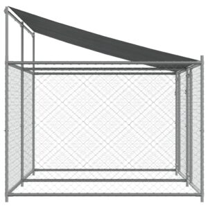vidaXL Dog Cage w/ Roof & Doors