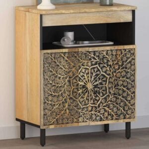 vidaXL Side Cabinet Solid Mango Wood
