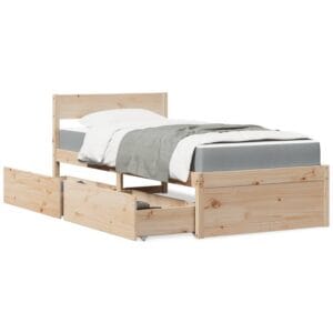 vidaXL Bed w/ Drawers and Mattress