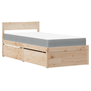 vidaXL Bed w/ Drawers and Mattress