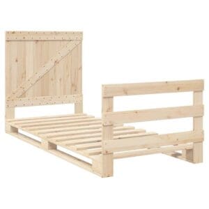 vidaXL Bed Frame with Headboard 90 x 200cm
