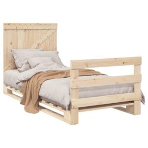 vidaXL Bed Frame with Headboard 90 x 200cm