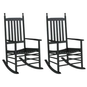 vidaXL Rocking Chairs w/ Curved Seats 2pc