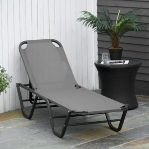 Outsunny Sun Lounger Recliner Adjustable