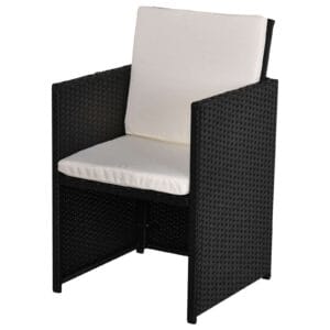 Outsunny Rattan Dining Set 11pc Black