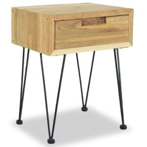 vidaXL Bedside Cabinet Solid Teak