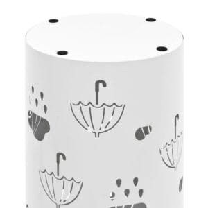 vidaXL Umbrella Stand Steel White