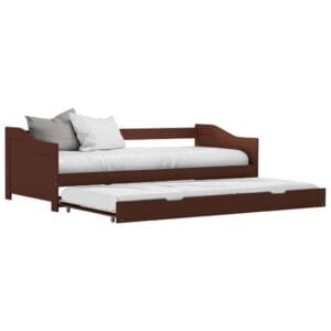 vidaXL Pull-out Sofa Bed Pine Wood