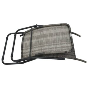 vidaXL Sun Lounger Poly Rattan Grey