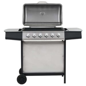 vidaXL Gas BBQ Grill Stainless Steel