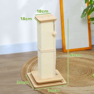 Pawhut 67cm Cat Scratching Post